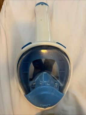 Kid size Full-Face Snorkel Mask - Blue & White